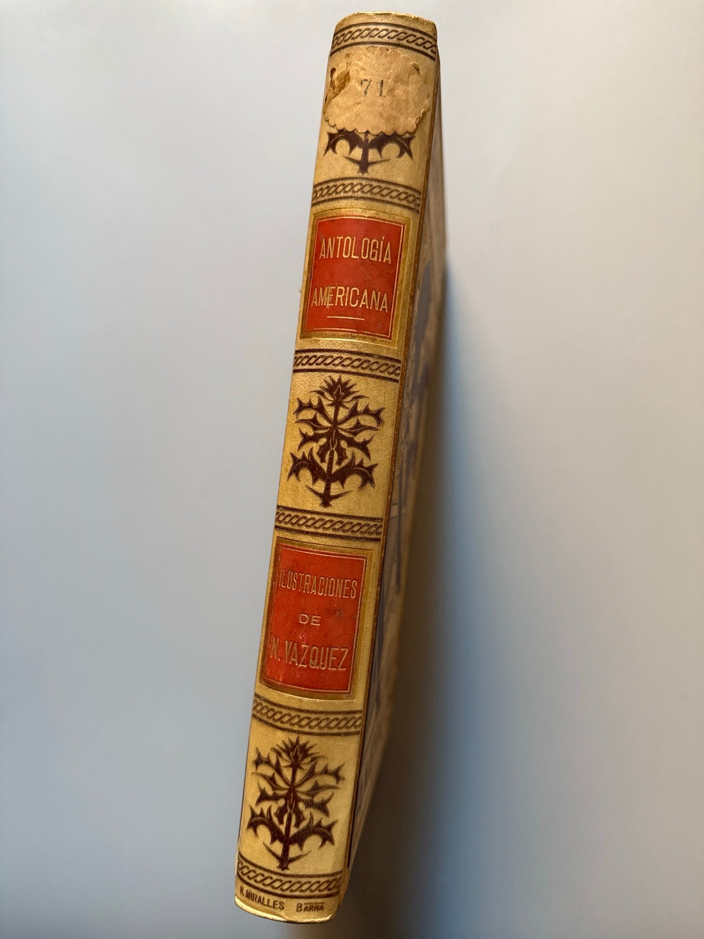 Libro de: Antología americana - Montaner y Simón, 1897