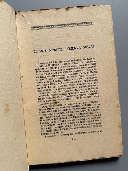 Libro de: Socialisme espiritual, R. Rucabado - Librería Verdaguer, 1919