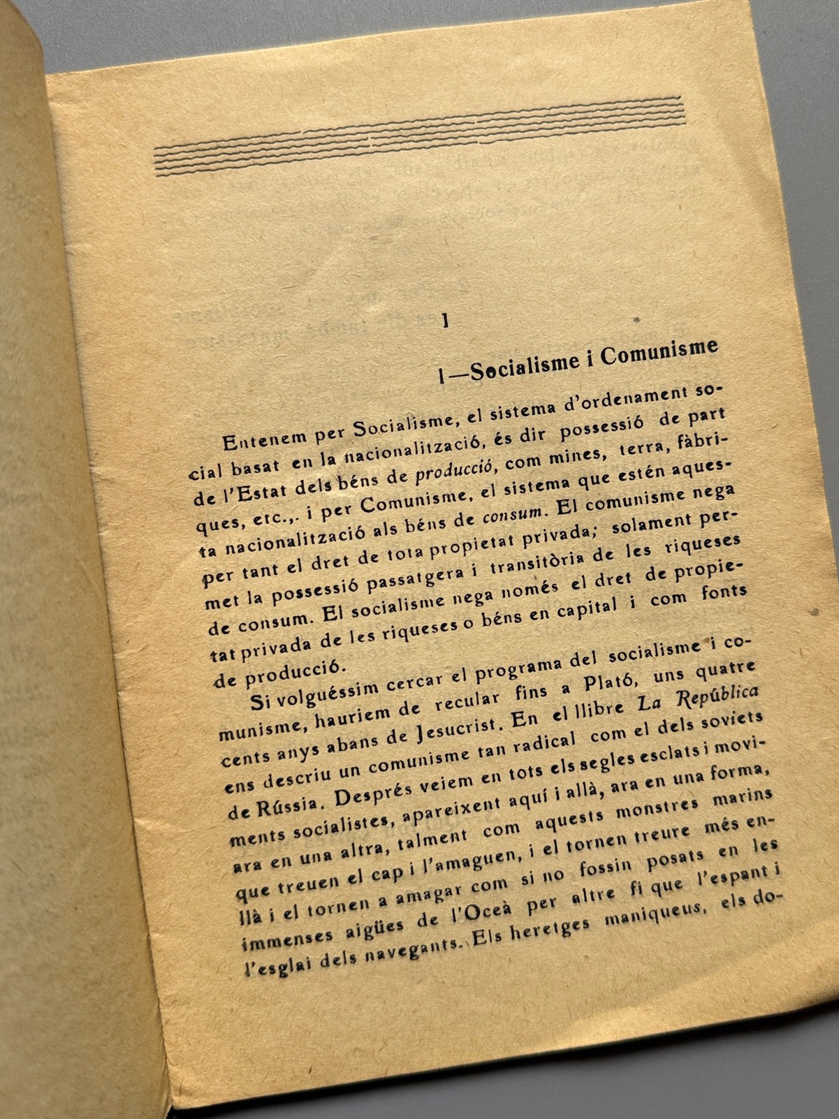 Libro de: Les doctrines del socialisme, Climent Villegas - Imp. de Josep Mª Portavella, 1932