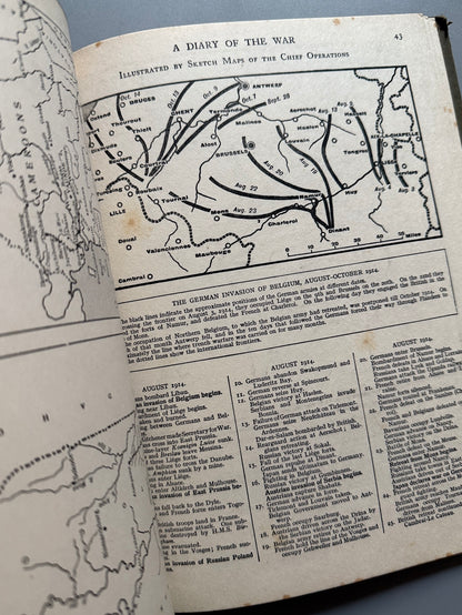 Libro de: Nelson's map book of the world wide war. Primera Guerra Mundial - Thomas Nelson and Sons, ca. 1920