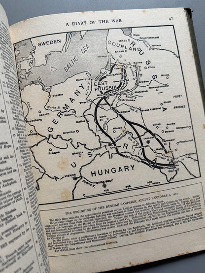 Libro de: Nelson's map book of the world wide war. Primera Guerra Mundial - Thomas Nelson and Sons, ca. 1920