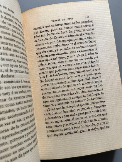 Libro de: La vida de la santa madre Teresa de Jesús - Imprenta y Fundición de M. Tello, 1882