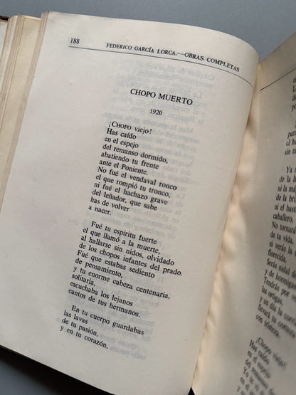 Libro de: Obras completas, Federico García Lorca - Aguilar, 1957