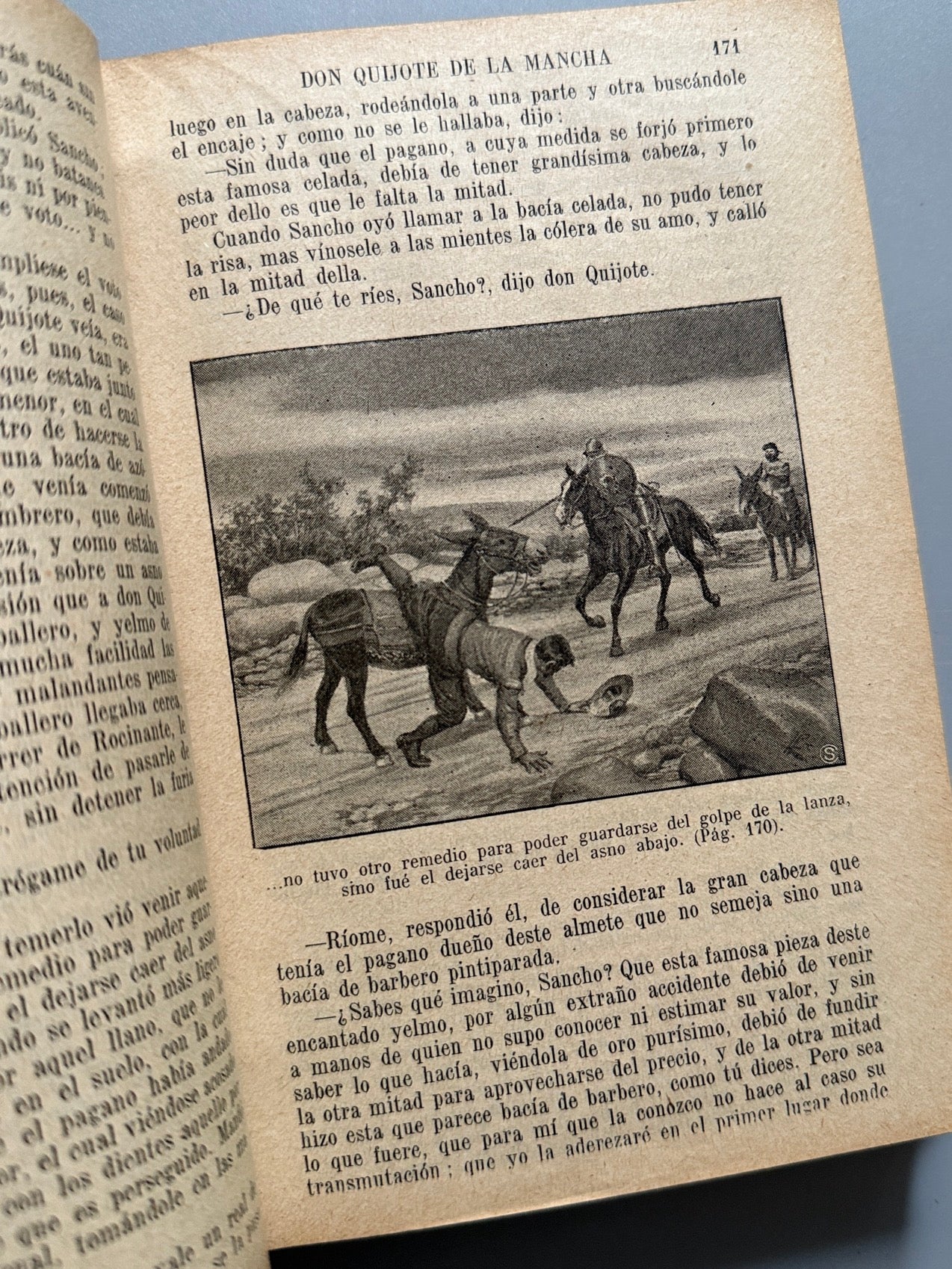 Libro de: El ingenioso hidalgo don Quijote de la Mancha, Miguel de Cervantes - Ramón Sopena Editor, 1930.