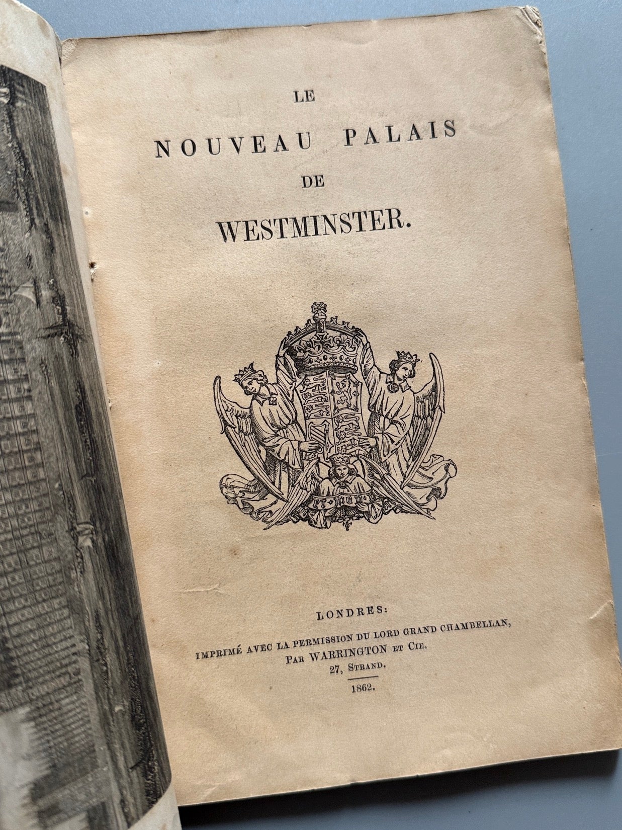 Libro de: Le nouveau palais de Westminster - Warrington et Cie, 1860