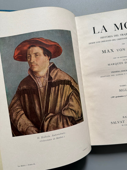 Libro de: La moda. Siglo XVI, Max von Boehn - Salvat Editores, 1928