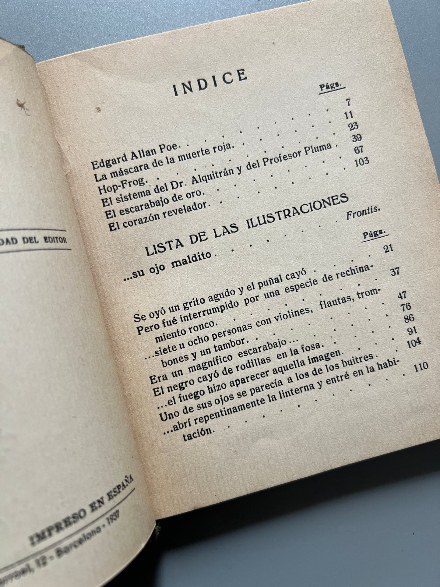 Libro de: Cuentos de Edgard Allan Poe, Edgar Allan Poe - Casa Editorial Araluce, 1937