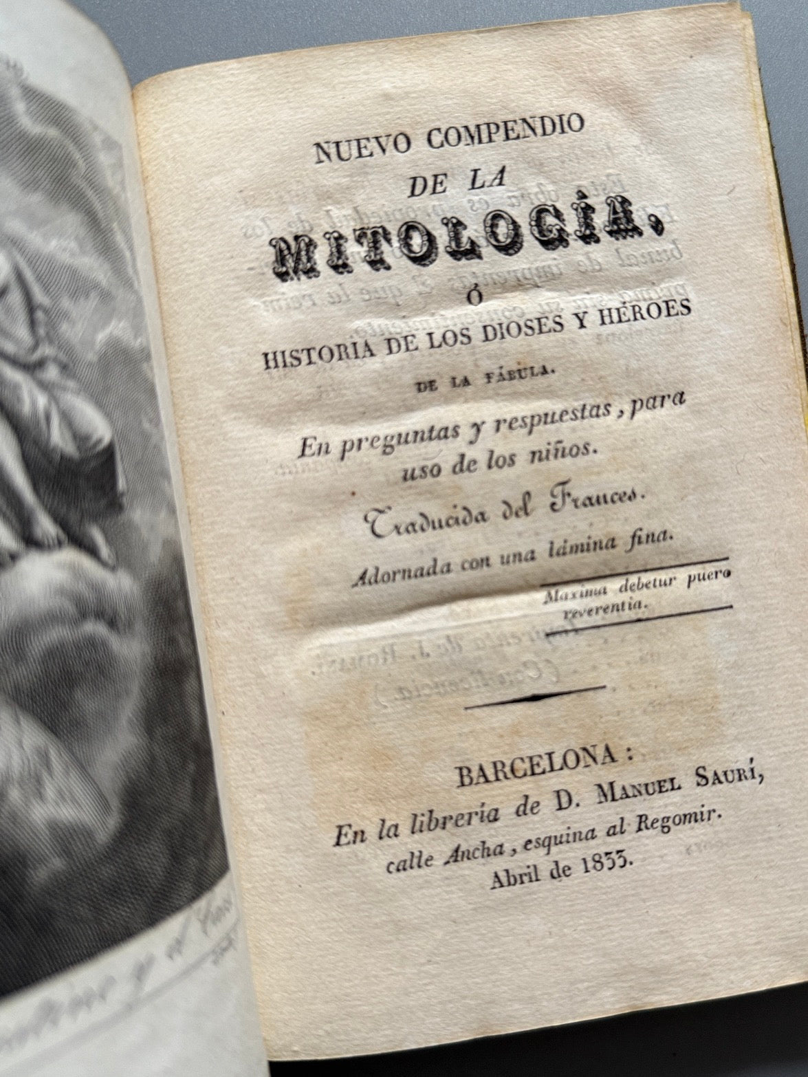 Nuevo compendio de la mitología o Historia de los dioses y los héroes - D. Manuel Saurí, 1833