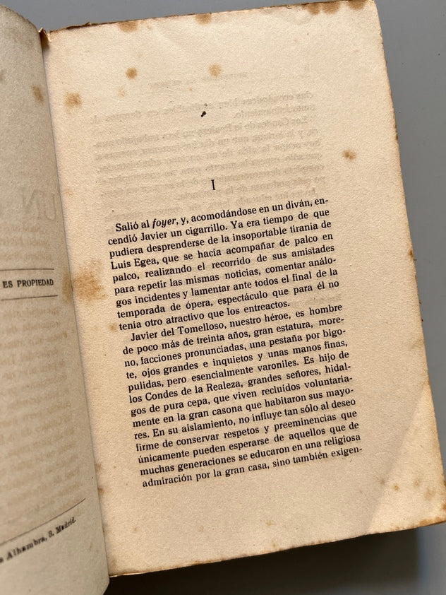 Libro de: Un Mundano - Miguel De La Cuesta - Libreria De La Viuda De Pueyo, 1918