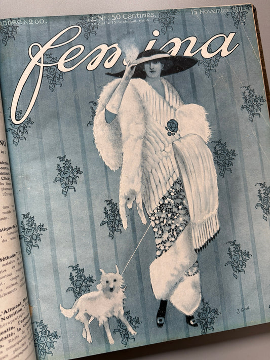 Revista Femina encuadernada. 4 números - Pierre Lafitte, 1910-1912