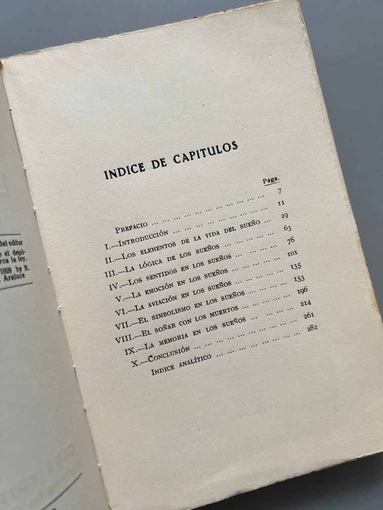 Libro de: El Mundo De Los Sueños, Havelock Ellis (Primera Edición) - Casa Editorial Araluce, 1929