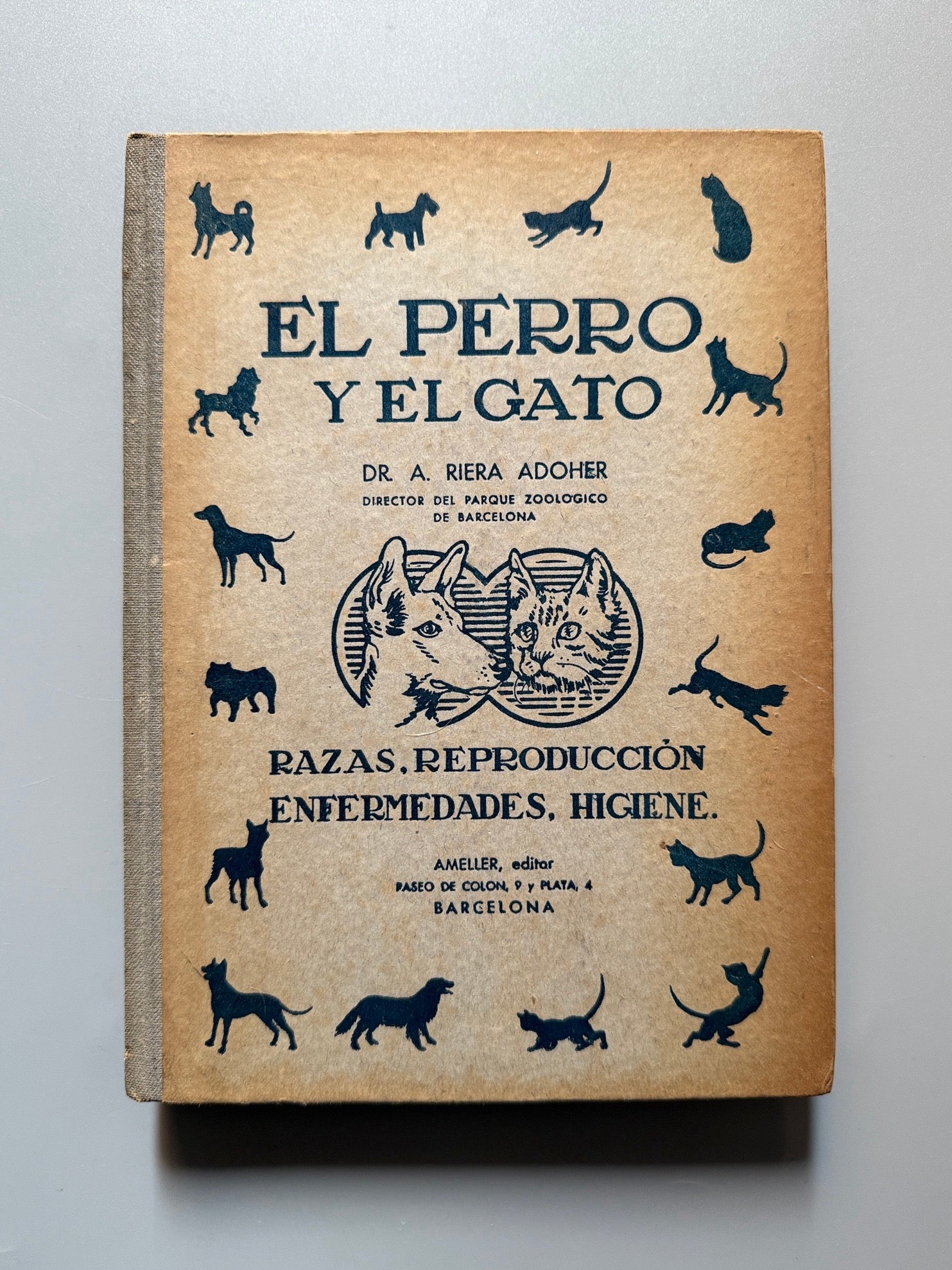 El perro y el gato, Dr. A. Riera Adoher - Ameller Editor, ca. 1930