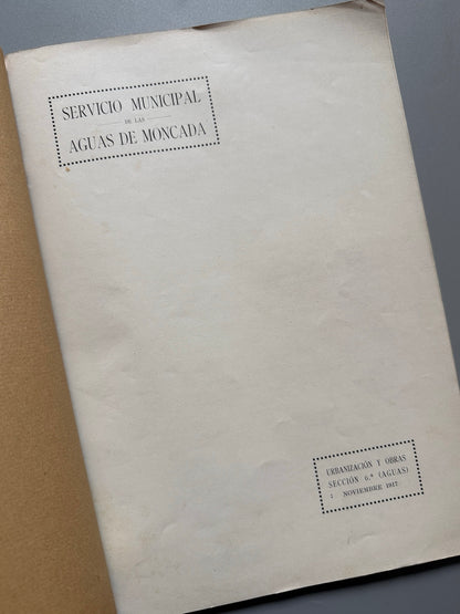 Libro de: Servicio Municipal de las aguas de Moncada - Gaceta Municipal de Barcelona, 1917