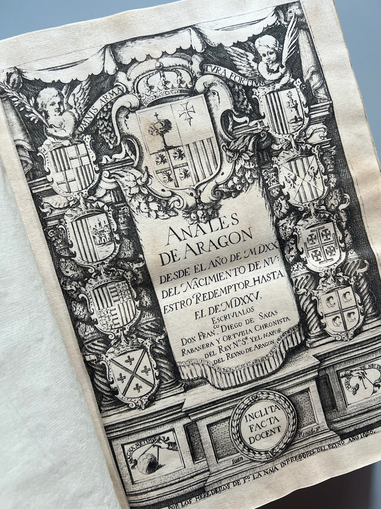 Libro de: Anales De Aragón Desde El Año Mdxx... - Diego De Sayas - Herederos De Pº, La Naja. 1666