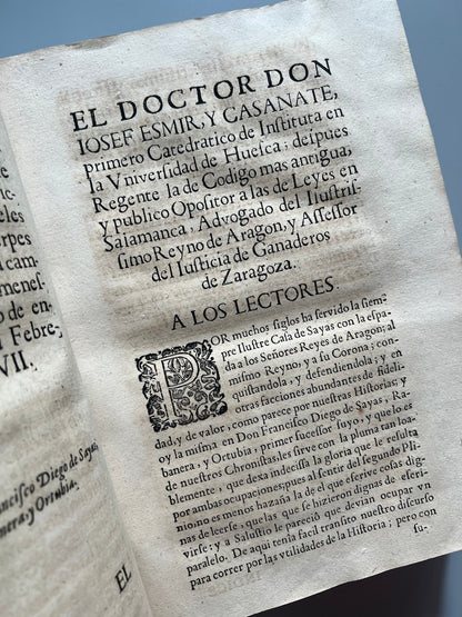 Libro de: Anales De Aragón Desde El Año Mdxx... - Diego De Sayas - Herederos De Pº, La Naja. 1666