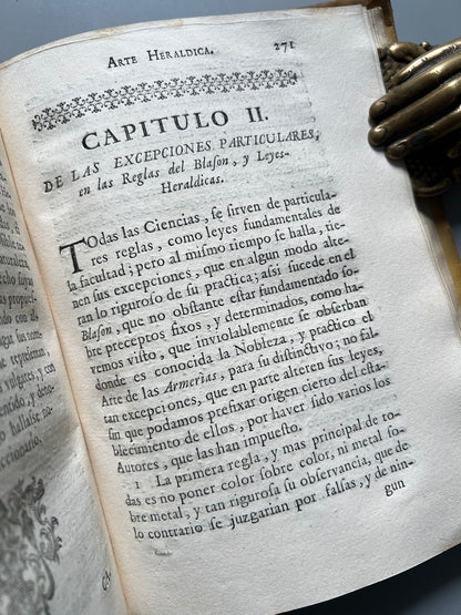 Libro de: Adarga Catalana, Arte Heraldica - Francisco Xavier De Garma - Imprenta De Mauro Martí, 1753, 2 Tomos