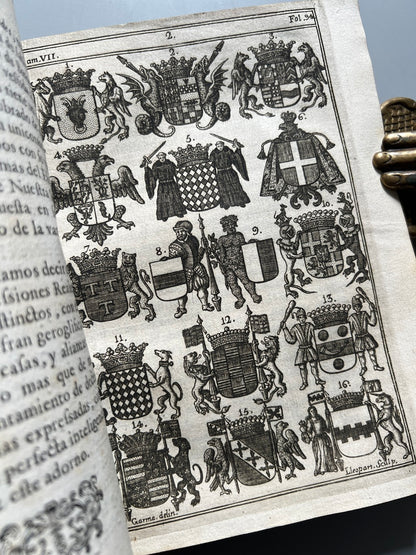 Libro de: Adarga Catalana, Arte Heraldica - Francisco Xavier De Garma - Imprenta De Mauro Martí, 1753, 2 Tomos