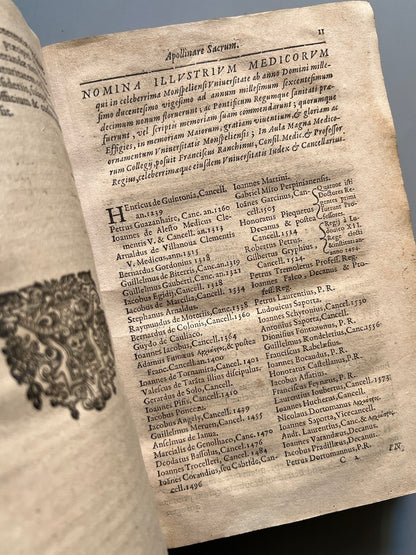 Libro de: Opuscula Medica, Utili, Iocundaque Rerum Varietate Referta... - François Ranchin - Lyon. 1627