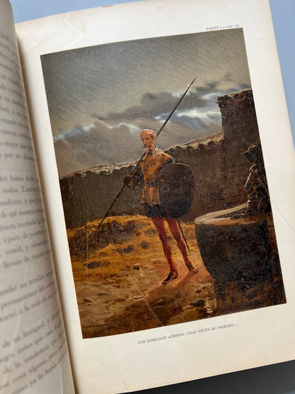 Libro de: Don Quijote De La Mancha - Miguel De Cervantes - Montaner Y Simón, 2 Tomos. 1880- 1883