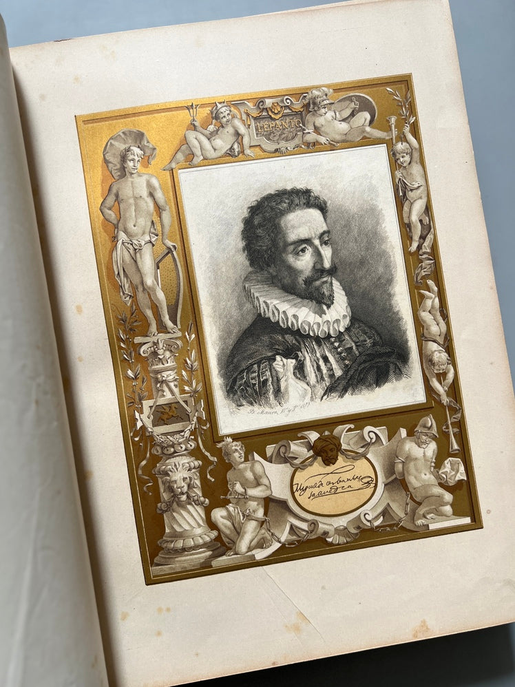 Libro de: Don Quijote De La Mancha - Miguel De Cervantes - Montaner Y Simón, 2 Tomos. 1880- 1883