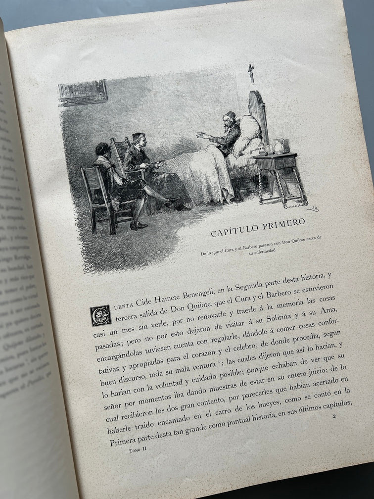 Libro de: Don Quijote De La Mancha - Miguel De Cervantes - Montaner Y Simón, 2 Tomos. 1880- 1883