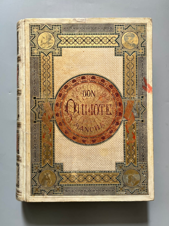 Libro de: Don Quijote De La Mancha - Miguel De Cervantes - Montaner Y Simón, 2 Tomos. 1880- 1883