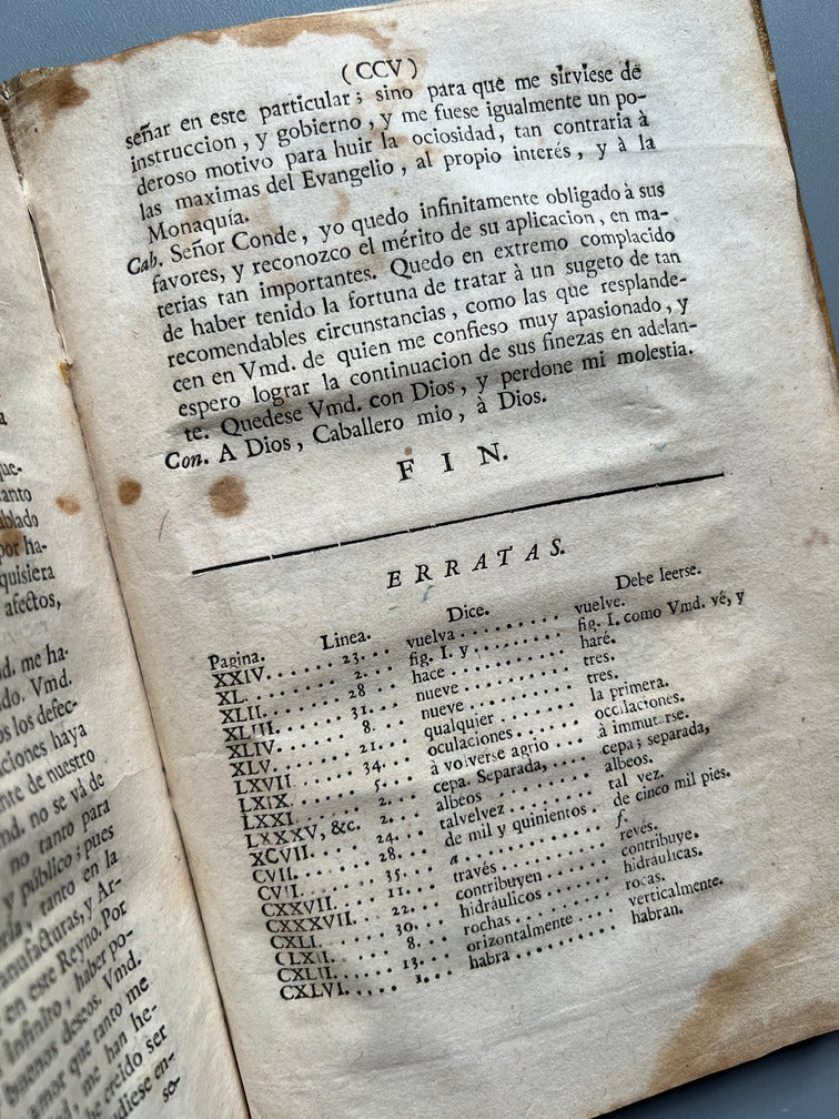 Libro de: Agricultura . Conversaciones Instructivas - Doctor Francisco Vidal - Imprenta Sancha. 1778