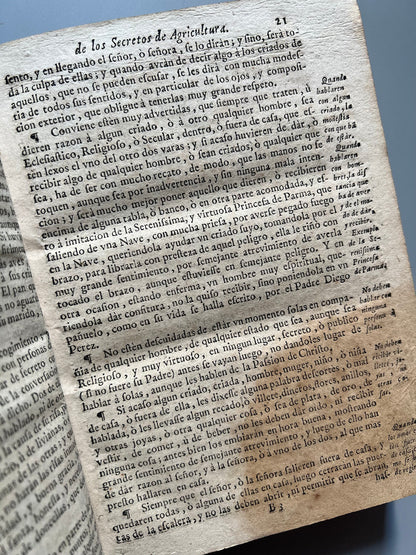 Libro de: Libro De Los Secretos De Agricultura - Miguel Agustí - Madrid: Antonio Sanz Impresor. 1731