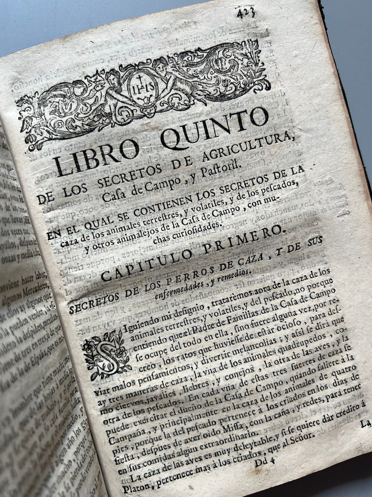 Libro de: Libro De Los Secretos De Agricultura - Miguel Agustí - Madrid: Antonio Sanz Impresor. 1731