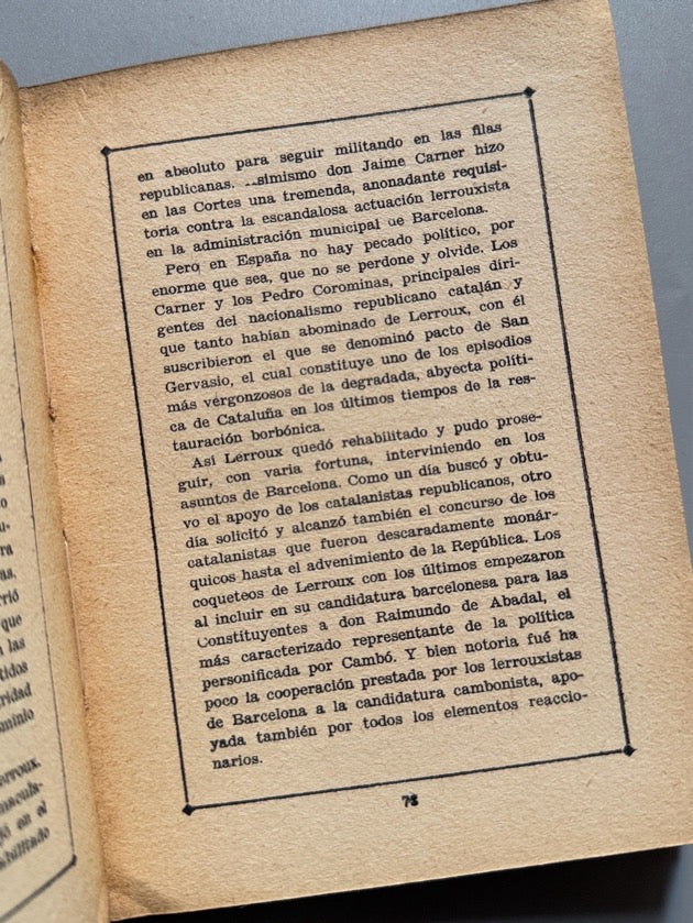 Libro de: El peor enemigo de la república, Jaime Claramunt - Talleres gráficos Esparza, 1934