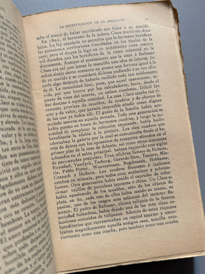 Libro de: La investigación de lo absoluto, Honoré de Balzac - Luis Tasso Editor, ca. 1910