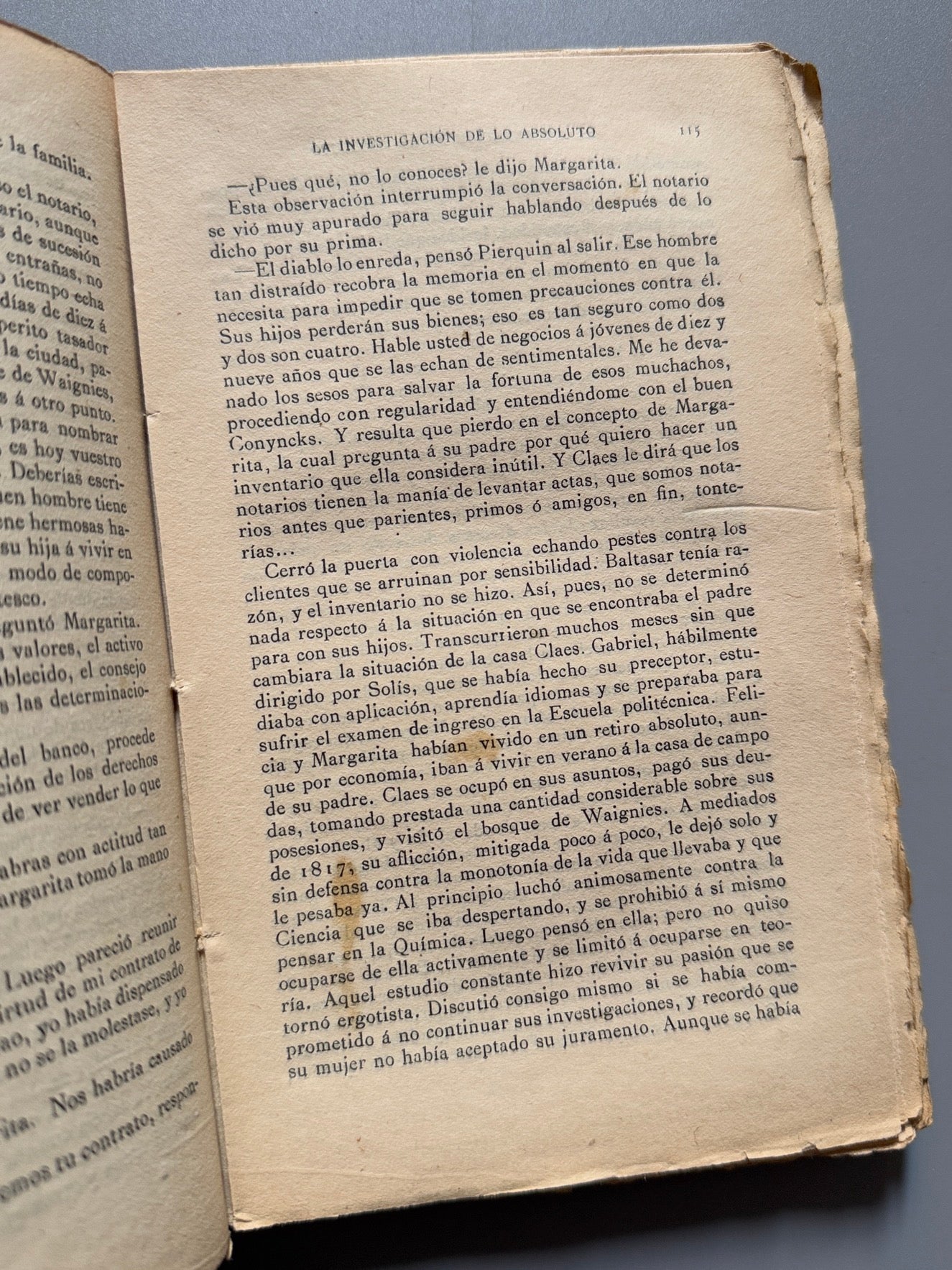 Libro de: La investigación de lo absoluto, Honoré de Balzac - Luis Tasso Editor, ca. 1910