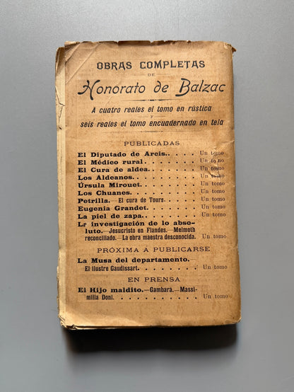 Libro de: La investigación de lo absoluto, Honoré de Balzac - Luis Tasso Editor, ca. 1910