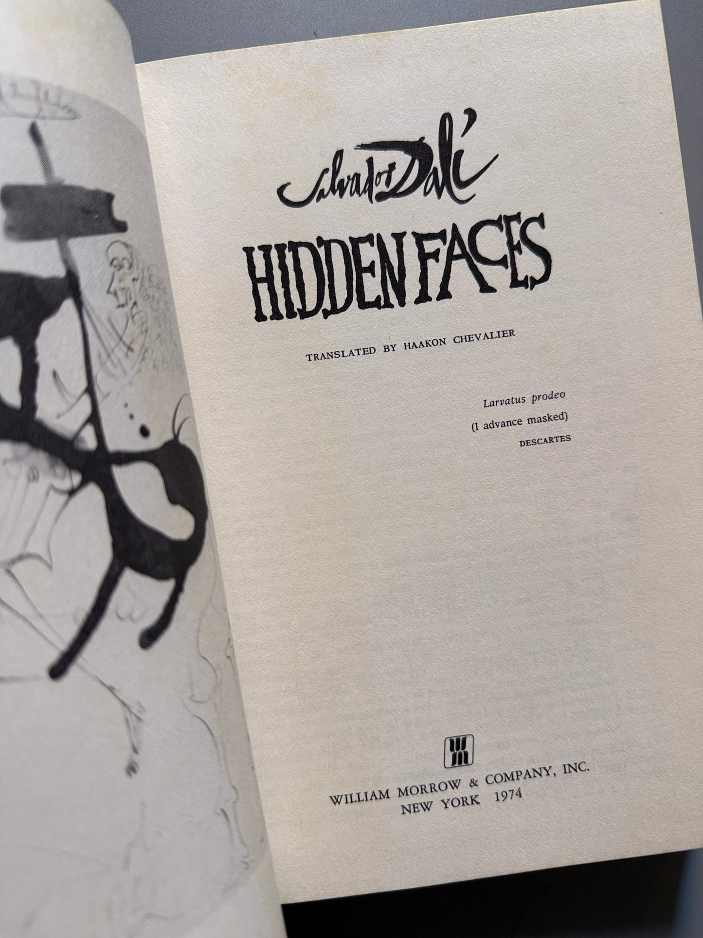 Libro de: Hidden faces, Salvador Dalí - William Morrow & Company, 1974