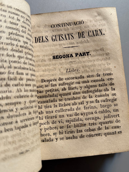 Libro de: La cuynera catalana - Imprenta de la V. Torras, ca. 1870