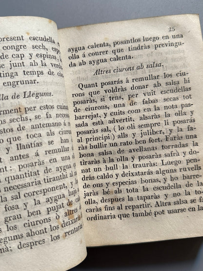 Libro de: La cuynera catalana - Imprenta de la V. Torras, ca. 1870