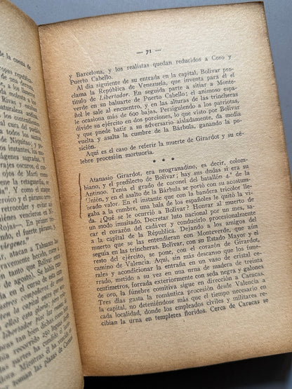 Libro de: Bolívar y sus tenientes. San Martín y sus aliados, Ciro Bayo - Rafael Caro Raggio Editor, 1929