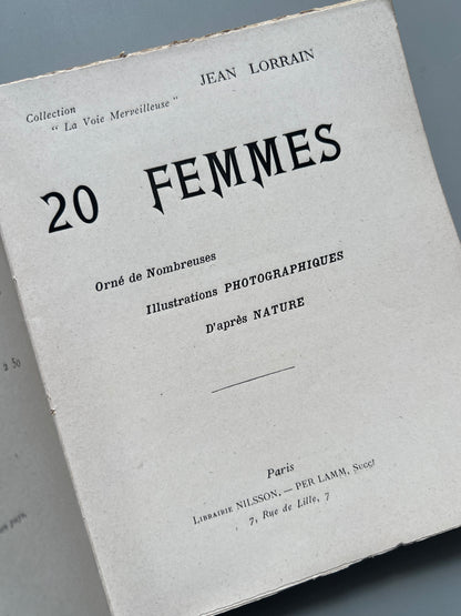 20 femmes, Jean Lorrain - Libraire Nilsson, ca. 1900