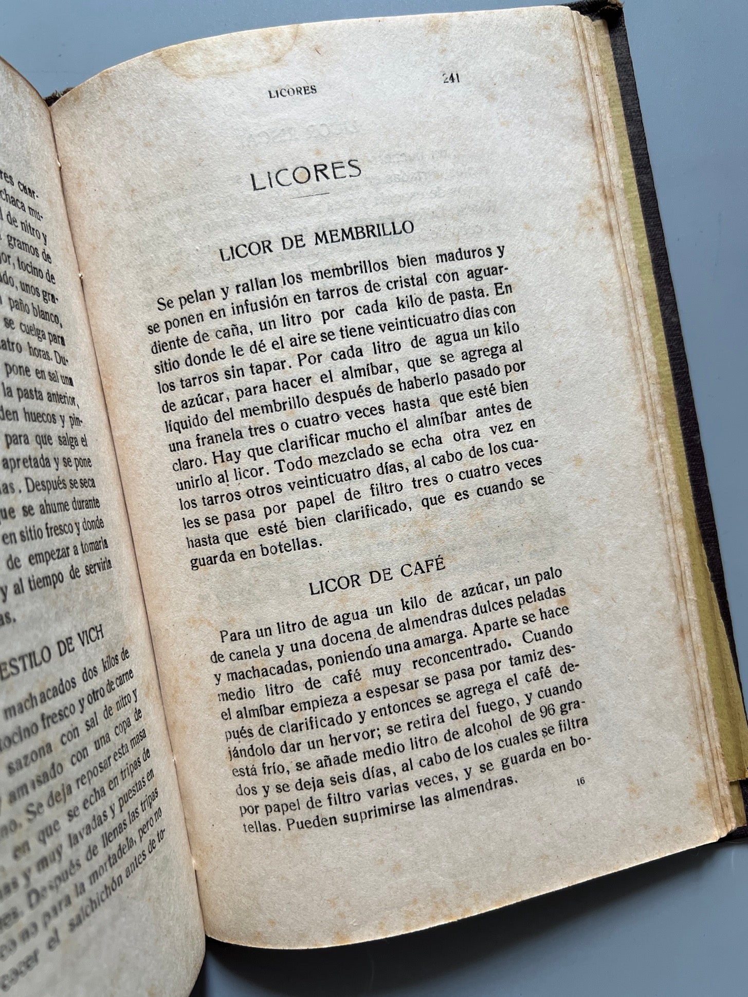 Libro de: De Cocina, María Luisa Alonso-Duro - Imprenta De Jesús López, Ca. 1920