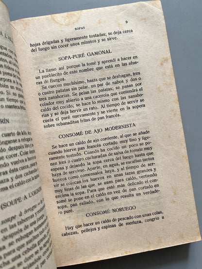 Libro de: De Cocina, María Luisa Alonso-Duro - Imprenta De Jesús López, Ca. 1920