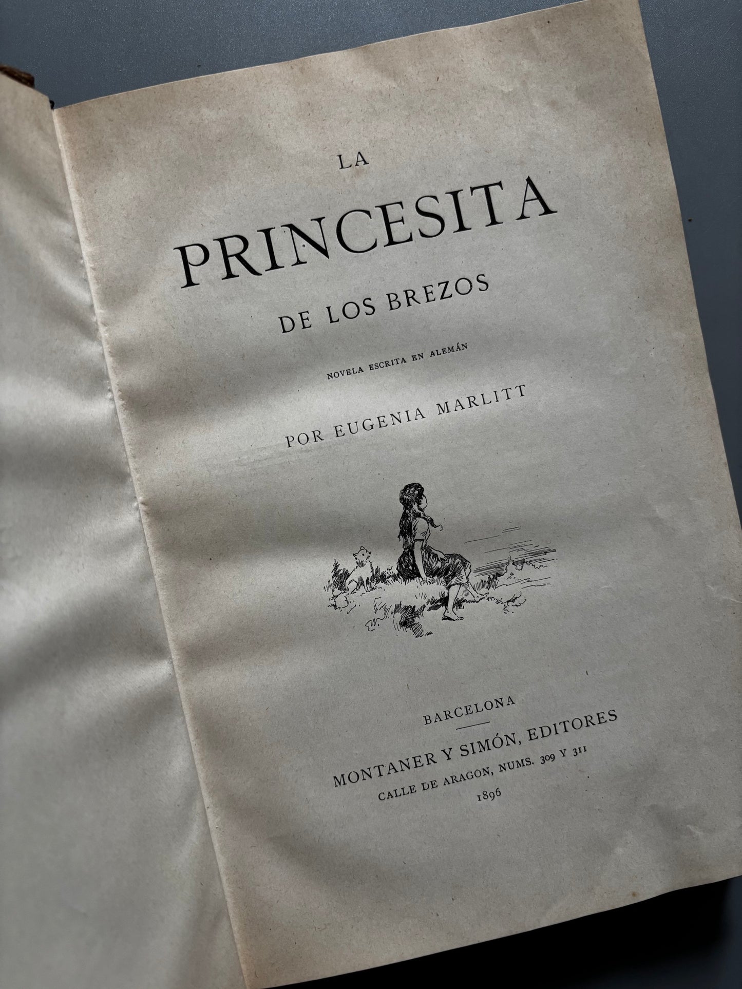 Libro de: La princesita de los brezos, Eugenia Marlitt - Montaner y Simón, 1896