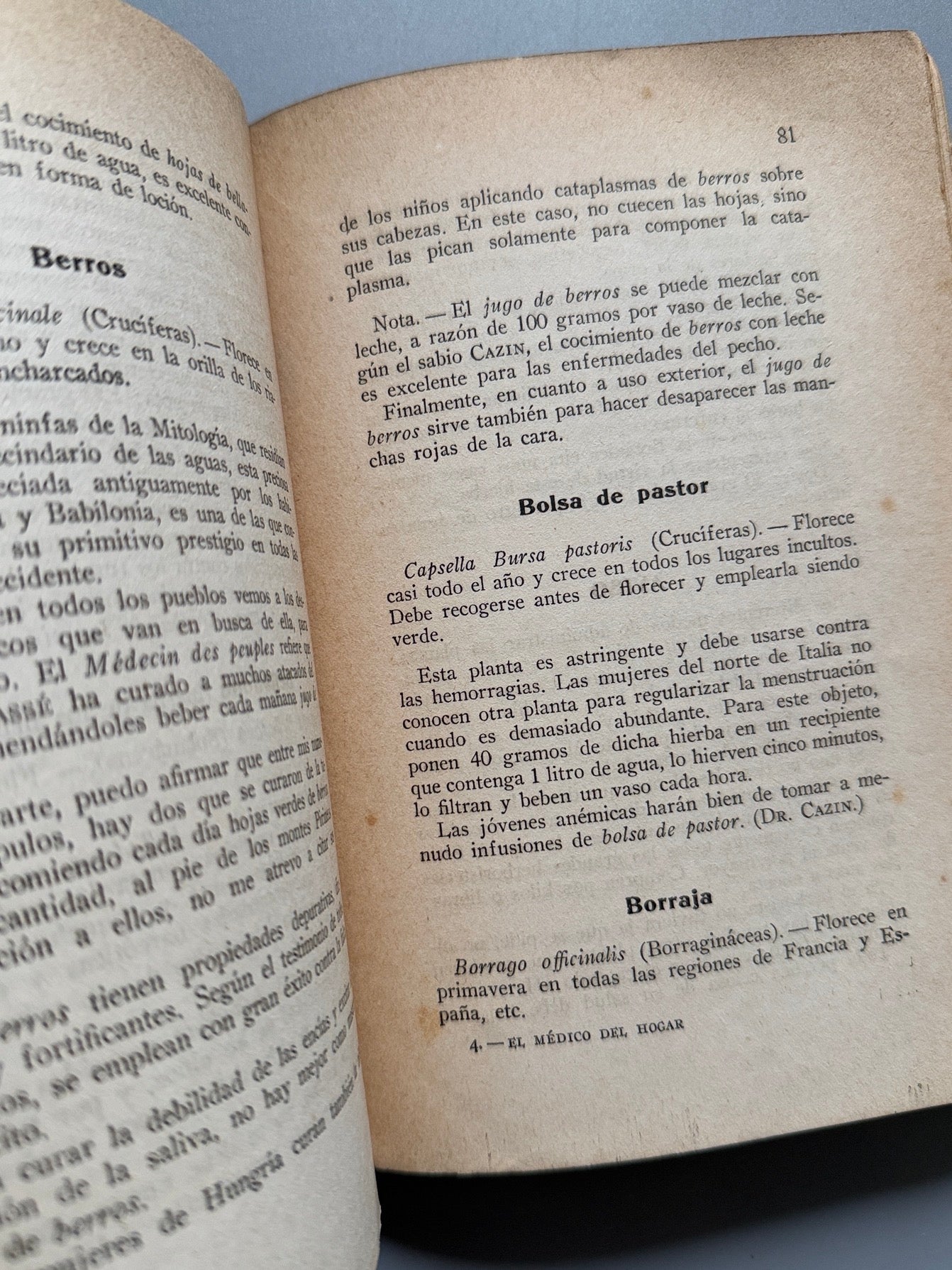 Libro de: Tratado popular de plantas medicinales, Wifredo Boué - Librería Sintes, ca. 1930