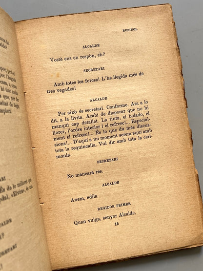 Libro de: L'homenatge, Santiago Russinyol (Firmado) - Antoni López Editor, Ca. 1910