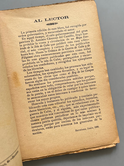 Libro de: El Rey De Los Campos (Manuel García), Rafael Guerrero - Casa Editorial Maucci, 1900