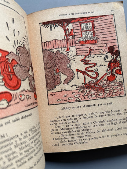 Libro de: Mickey y el elefante bobo, Walt Disney (primera edición) - Editorial Molino, 1936