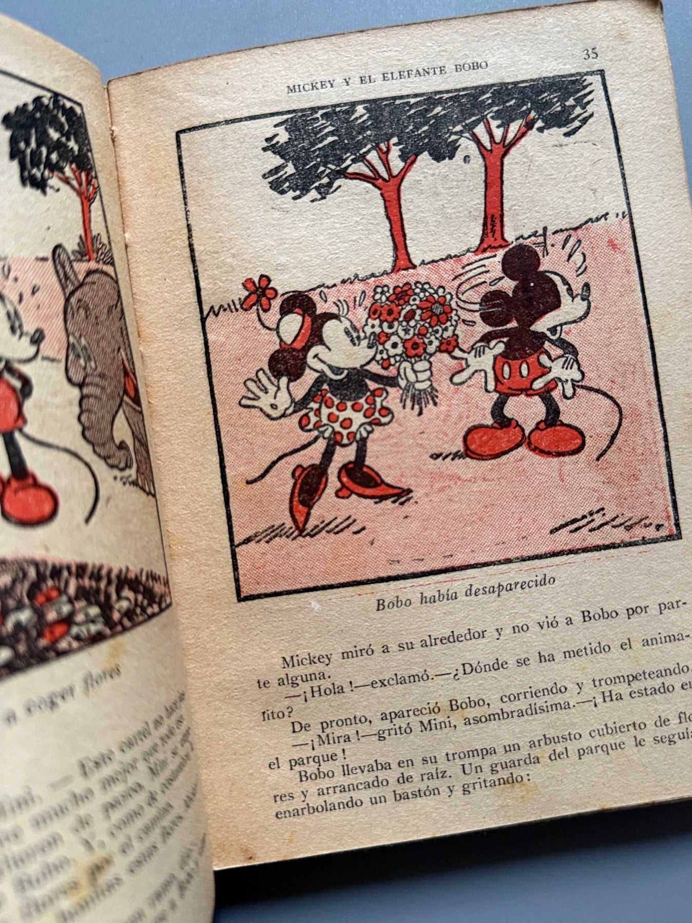 Libro de: Mickey y el elefante bobo, Walt Disney (primera edición) - Editorial Molino, 1936