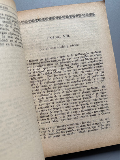 Libro de: La evolución del trabajo, Joseph Husslein - Imp. Walter Gnadt - Colección "Lux", 1932