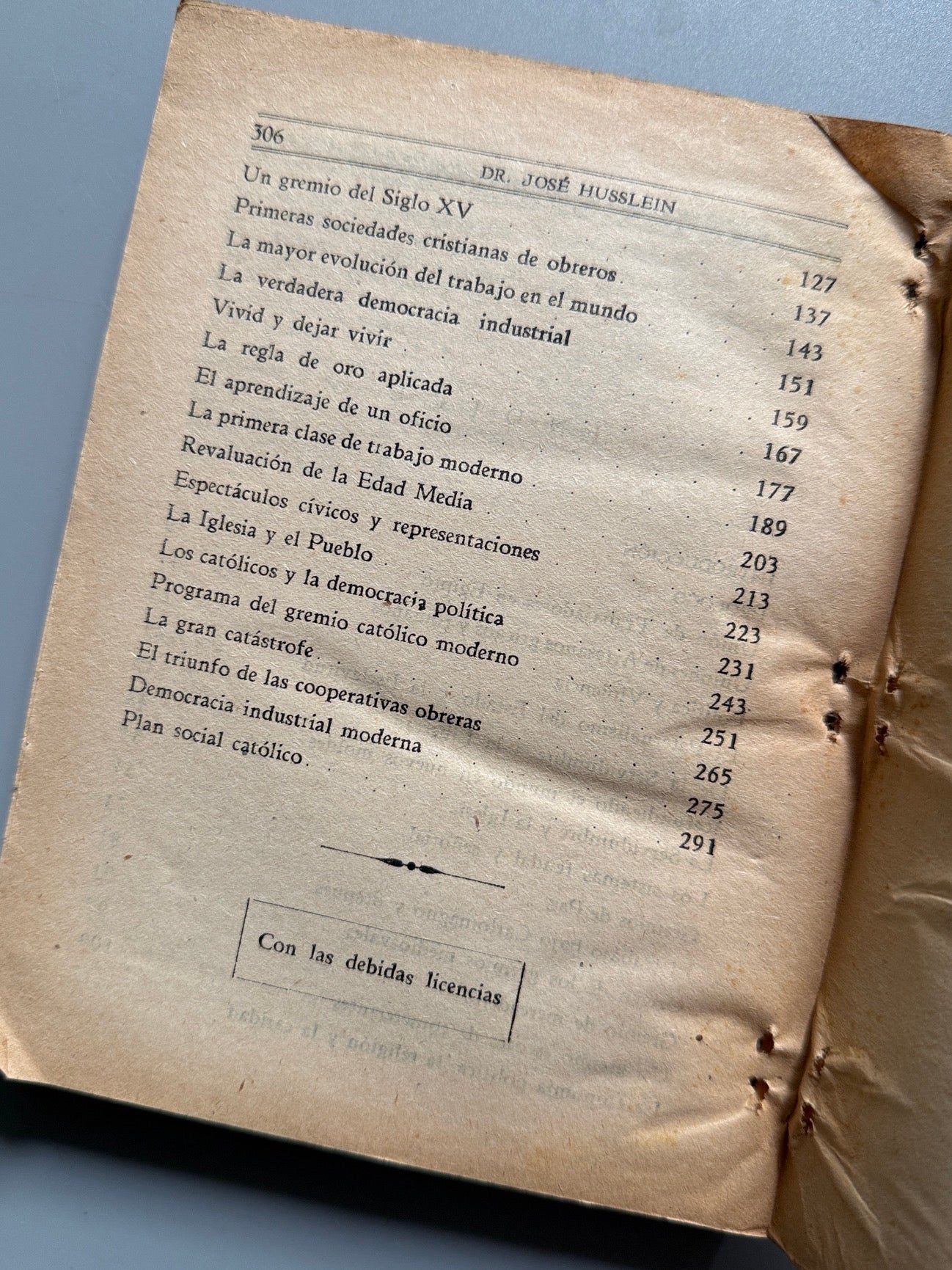 Libro de: La evolución del trabajo, Joseph Husslein - Imp. Walter Gnadt - Colección "Lux", 1932