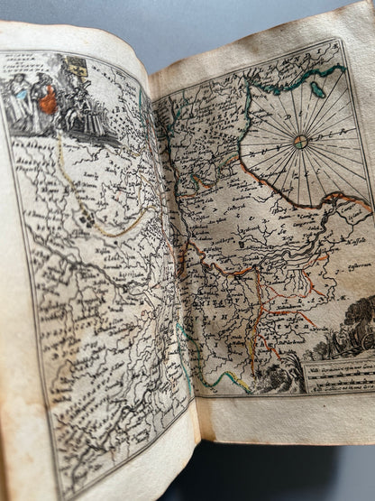 Libro de: El atlas abreviado, Francisco de Afferden. 42 mapas a color - Henrico y Cornelio Verdussen, 1709