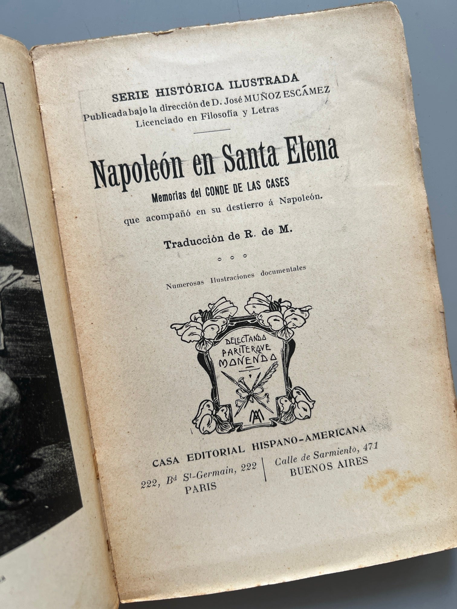 Libro de: Napoleón En Santa Elena, Conde De Las Cases - Casa Editorial Hispano-Americana, Ca. 1920